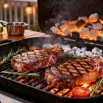 Tumpukan briket arang tempurung kelapa berkualitas tinggi untuk barbekyu yang bebas asap dan panas merata.