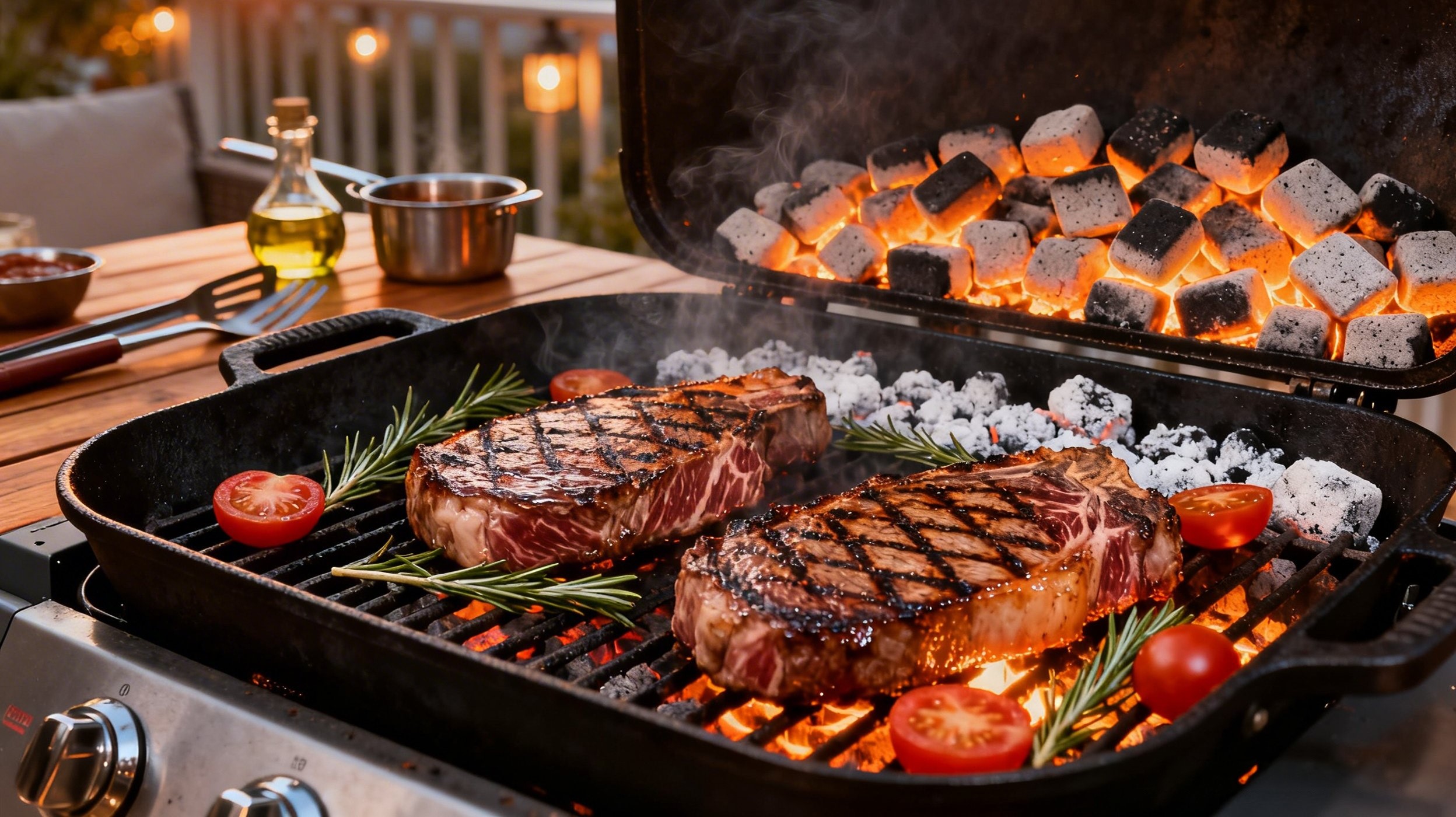 Tumpukan briket arang tempurung kelapa berkualitas tinggi untuk barbekyu yang bebas asap dan panas merata.