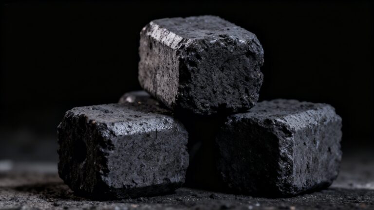 Pabrik briket arang kelapa Indonesia memproduksi briket bentuk cube berkualitas premium untuk pasar ekspor internasional.